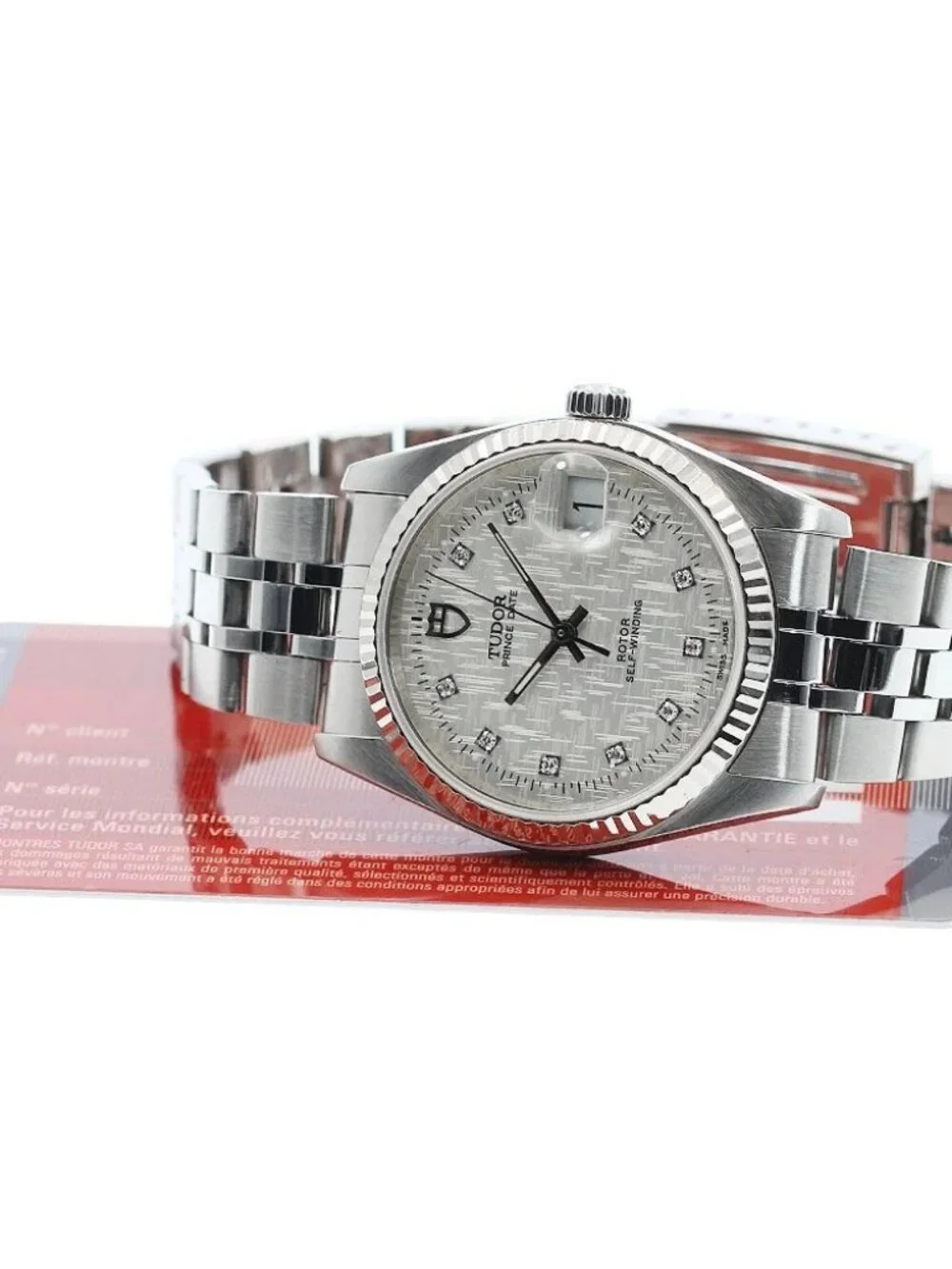 TUDOR Prince Date  Diamond WG Bezel Automatic Men's Watch_962017